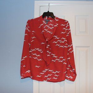 ModCloth Pleasant Confidence top with greyhound print